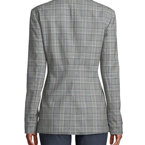 MILLY Boyfriend Blazer Plaid Wool Italian Check - Picture 2 of 10